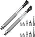 Offset Extension Wrench, 1/2-Inch Electric Drill Adapter, 4 Conversion Adapters, Tight Space Slim Neck Wrench Extender Tool, High Torque Socket Extender, Plumbing Repair Tool