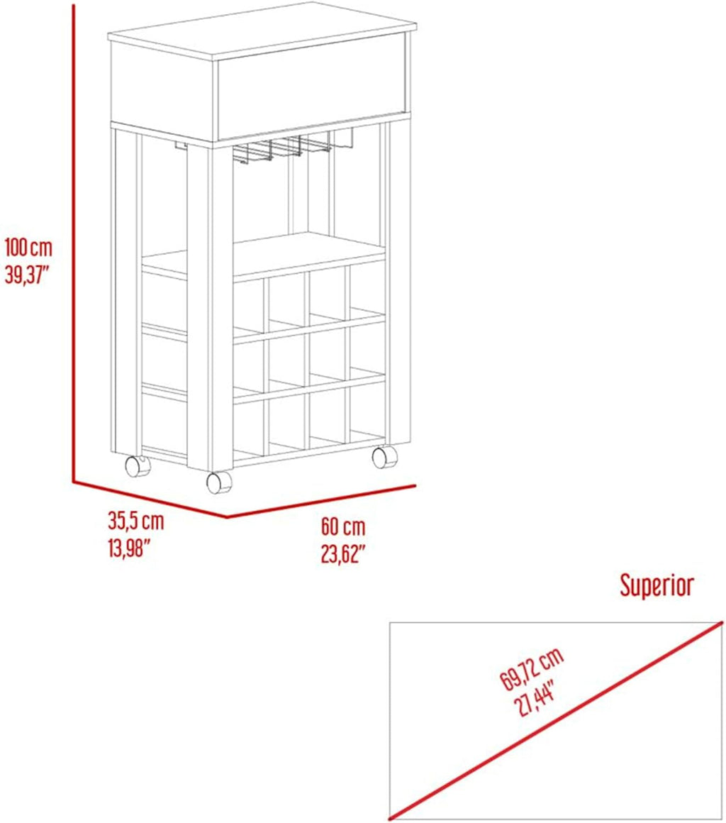 Modern Wine Cabinet,Wine Baker Rack with 1-Drawer&12-Bottle Wine Cabinet Bar Cabinet for Bar,Kitchen,Dining Room,Black