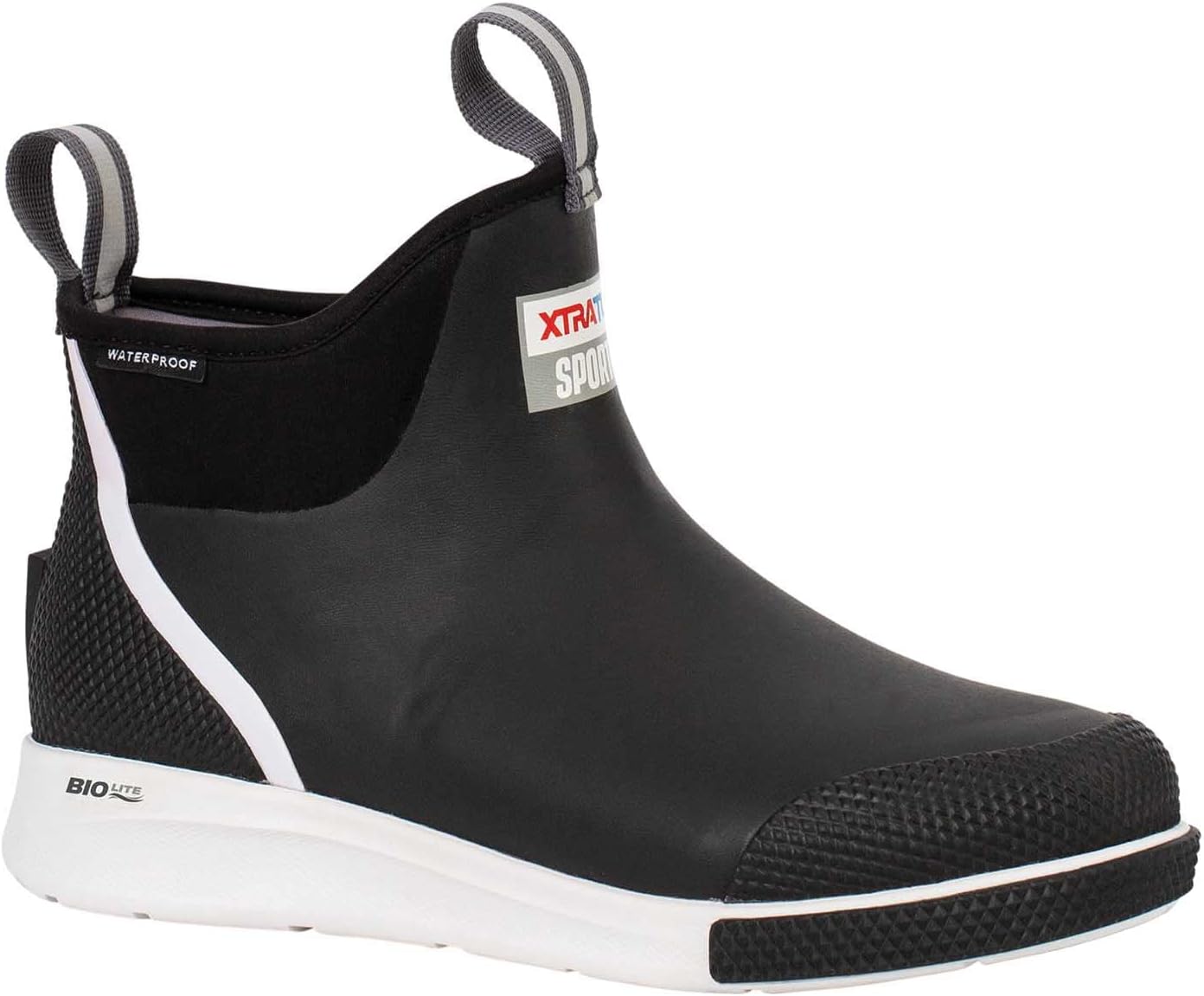 XTRATUF 6' Men's Ankle Deck Boot Sport - 30% Lighter, 100% Waterproof Rubber Fishing Footwear - Non-Marking, Slip-Resistant Outsole - Moisture-Wicking Liner