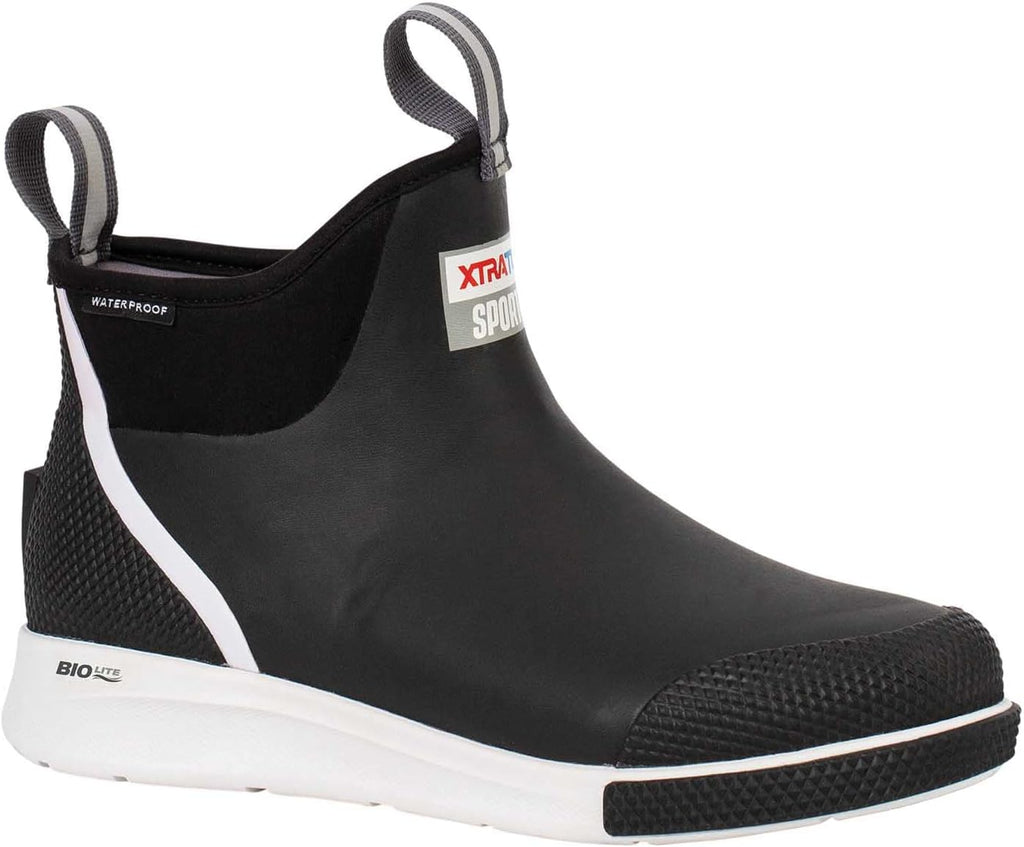 XTRATUF 6' Men's Ankle Deck Boot Sport - 30% Lighter, 100% Waterproof Rubber Fishing Footwear - Non-Marking, Slip-Resistant Outsole - Moisture-Wicking Liner