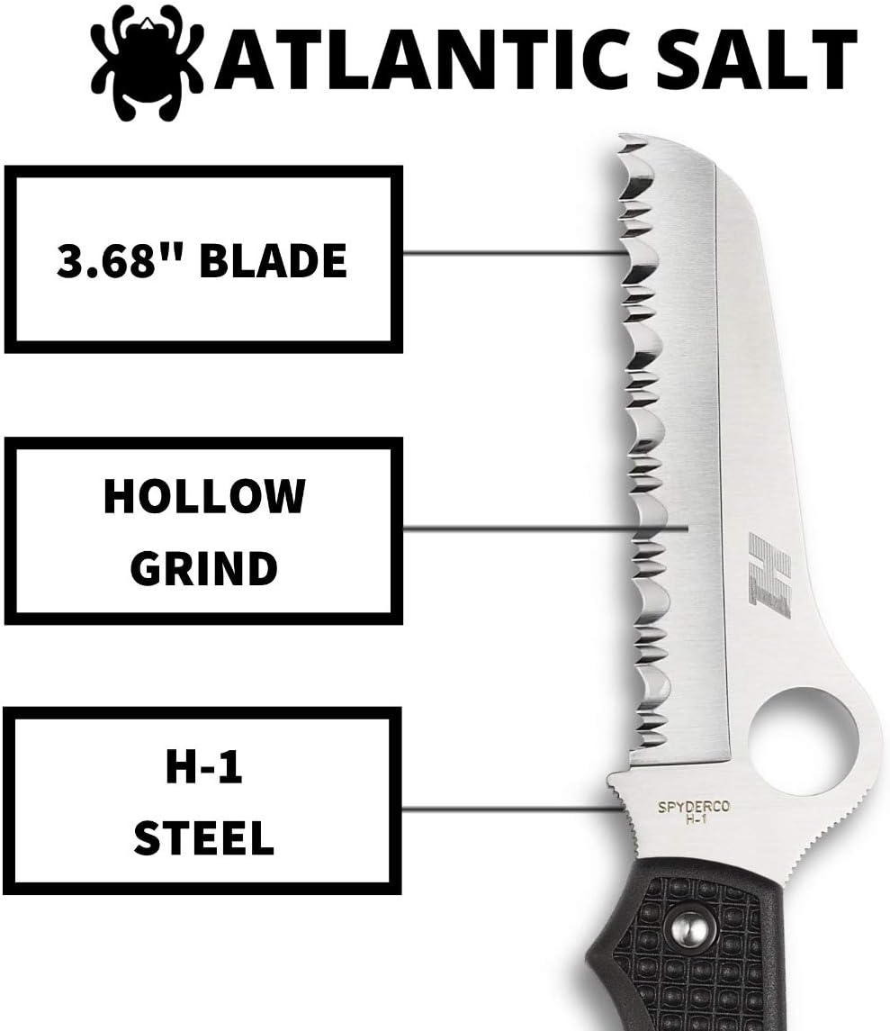Spyderco Atlantic Salt Rust Free Serrated Edge Knife