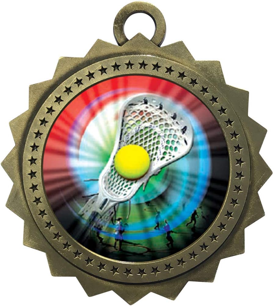 1 to 50 Packs Lacrosse Gold Medals Trophy Award with Free Custom Engraving D03-MY431