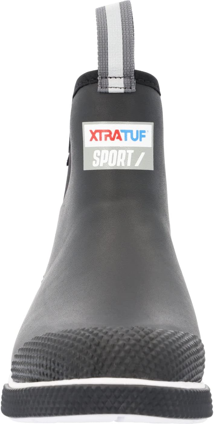 XTRATUF 6' Men's Ankle Deck Boot Sport - 30% Lighter, 100% Waterproof Rubber Fishing Footwear - Non-Marking, Slip-Resistant Outsole - Moisture-Wicking Liner