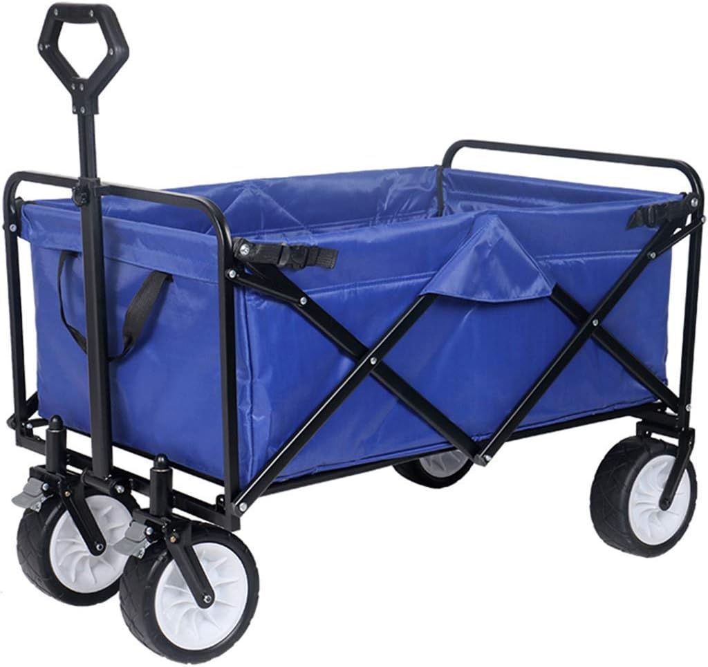 Folding Cart Wagon,Outdoor Fishing Car,Portable Camping Wagon,Garden Trolley,Shopping Handcart Buggy,Suitable for Outdoor Sports Events,Load 80KG