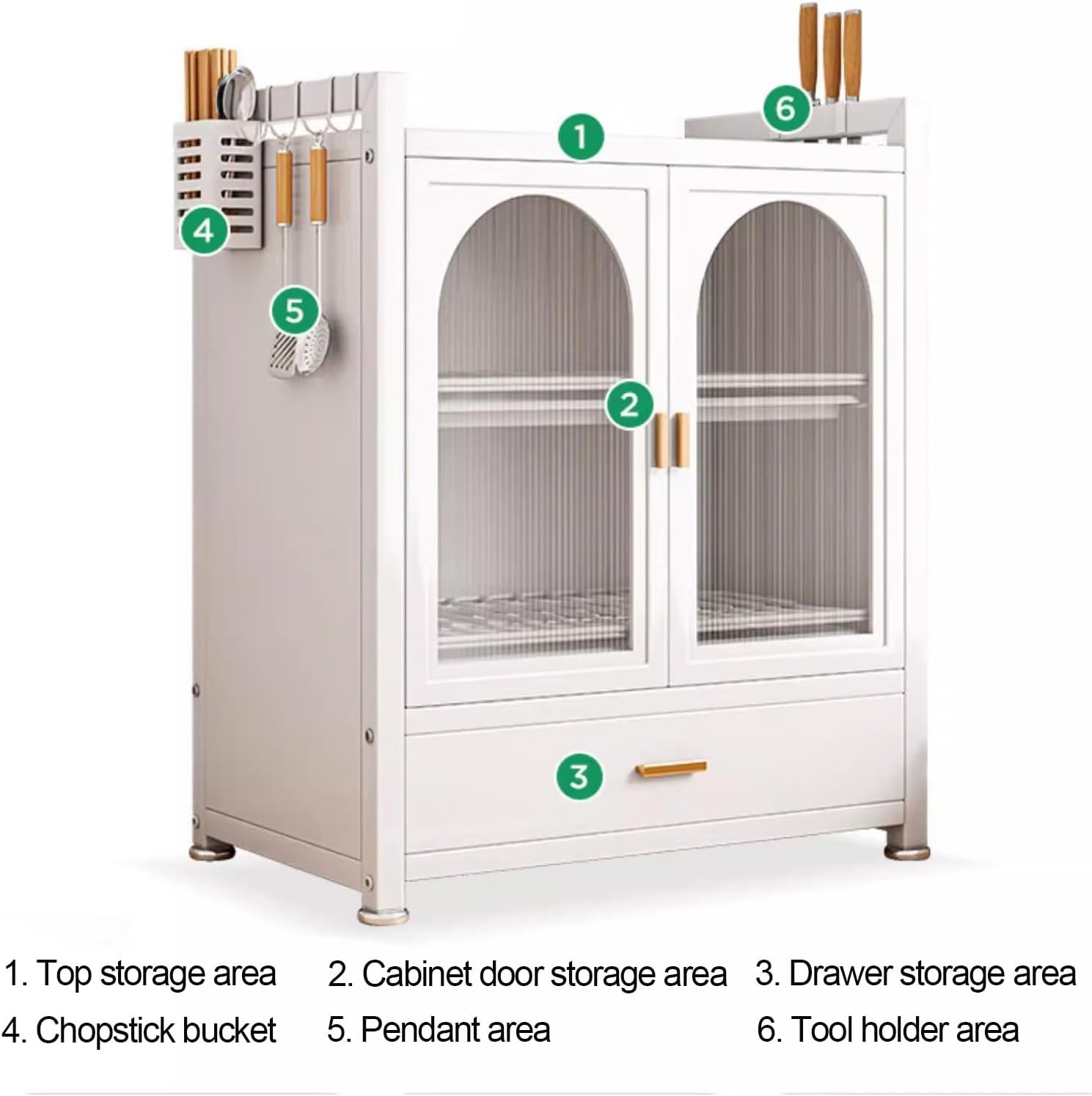 Bakers Rack with Storage, Dish Drying Rack, Dish Racks for Kitchen Counter, Microwave Stand, Kitchen Storage Cabinet, with Drawers (Color : B)