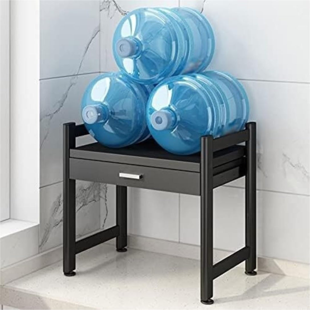 Kitchen Bakers Rack 2 Tier Microwave Oven Rack with Drawer Carbon Steel Microwave Shelf Toaster Stand Kitchen Storage Counter Rack Toaster Shelf