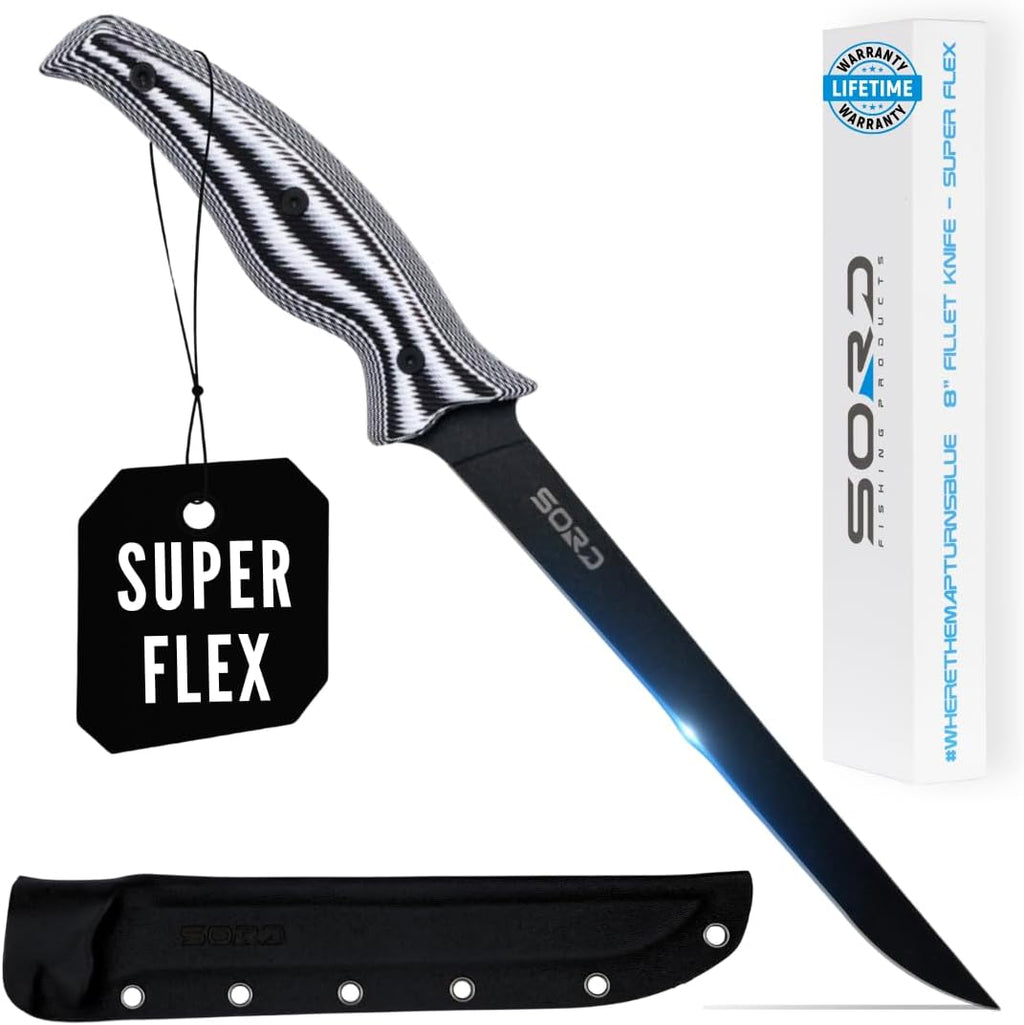 SORD Fillet Knife - 5-9' Filet Knives For Fish - Razor Sharp Boning Knife - Saltwater and Freshwater Fishing - Includes Kydex Sheath - Full Tang Blades | G10 Non Slip Grip | Corrosion Resistant