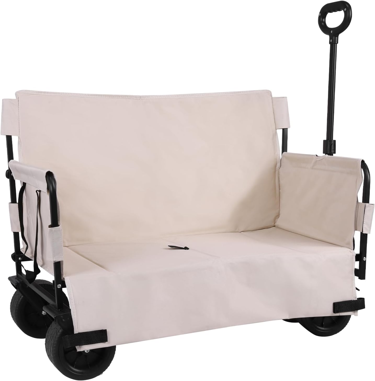 Collapsible Heavy Duty Wagon with Big Wheels Large Capacity Collapsible Wagon Cart for Groceries Garden Sport