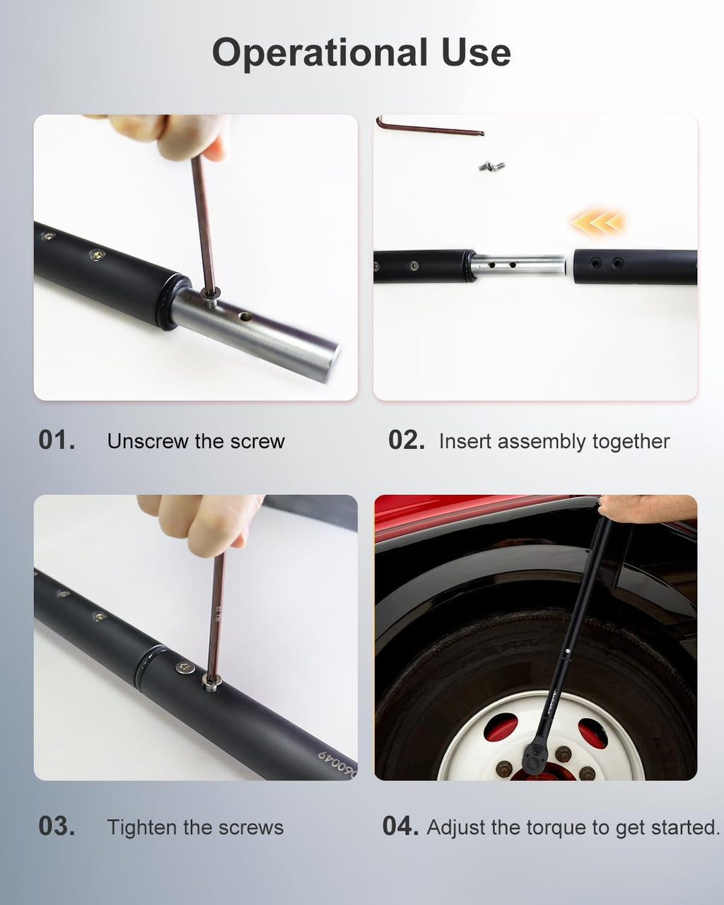 ATsafepro 3/4 Torque Wrench 100-650 Ft-Lb – ±3% Accuracy, Reversible 48-Tooth Ratchet, Cr-V Steel, Dual Scale, 3/4' Drive Click Heavy Duty Precision Torque Wrench for Truck, RV, Heavy Equipment