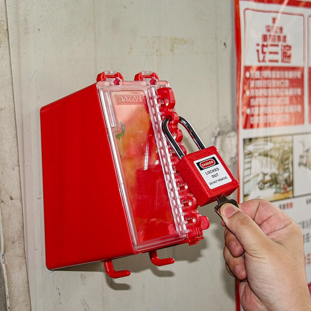 23 PCS Lockout Tagout Kits, Loto Kit 4 Kinds of Lockouts, Hasps, Tags, Box, Padlocks Lockout Tools for Electrical Risk Removal in Industrial Lock Box Group Locks Out Station (Lock Box Kits)