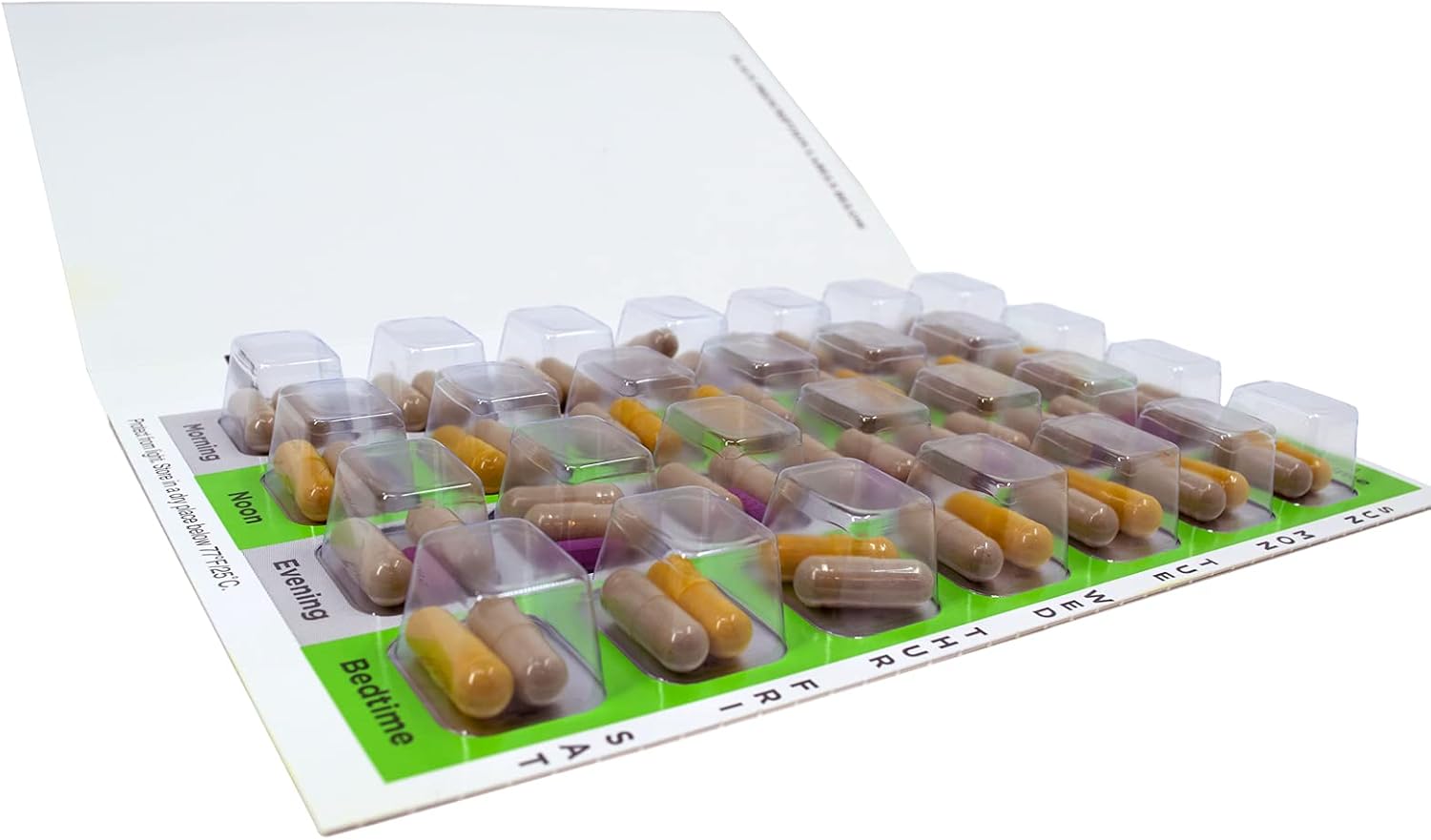 4 Times a Day Weekly XL Cold Seal Pharmacy Blister Pack System Cards for Pills -Two Piece Unit Dose Tri-Fold Booklet, Easy No Extra Equipment Needed (4X a Day Weekly - 300 Pack)