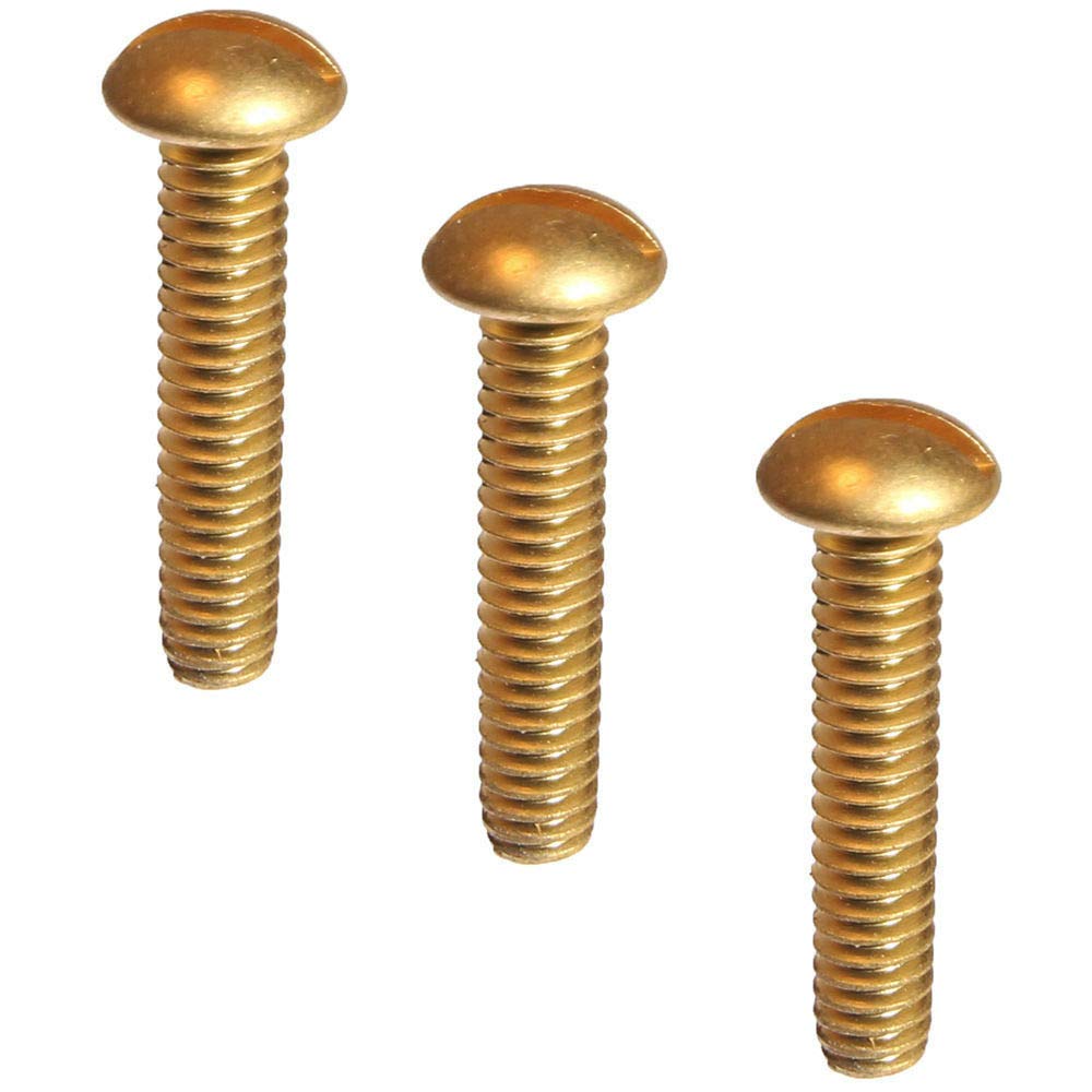1/4-20 x 5/8' - Round Head Solid Brass Slotted Drive 250 Pcs Machine Screws B2B