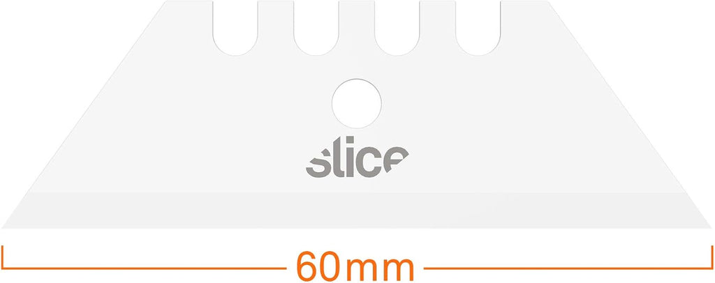 Slice 10525-CS Ceramic Utility Blades (Pointed Tip), True Safety Blades, Finger Friendly, Safe to Touch, 11x Longer Lasting Than Metal, Double-Sided Blades Extend Blade Life, Never Rusts (12 Blades)