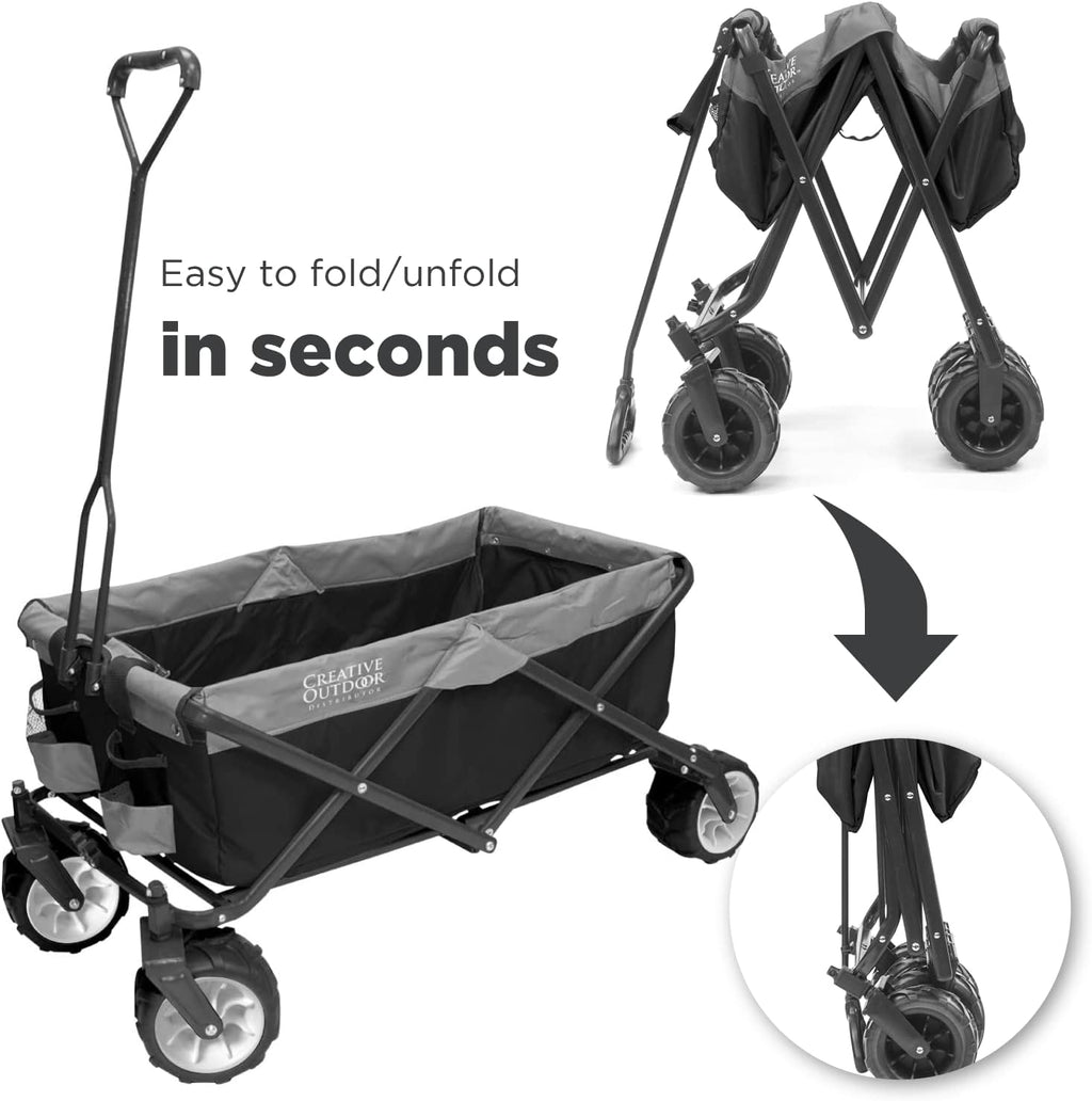 Creative Outdoor Original Folding Wagon All-Terrain Wheels