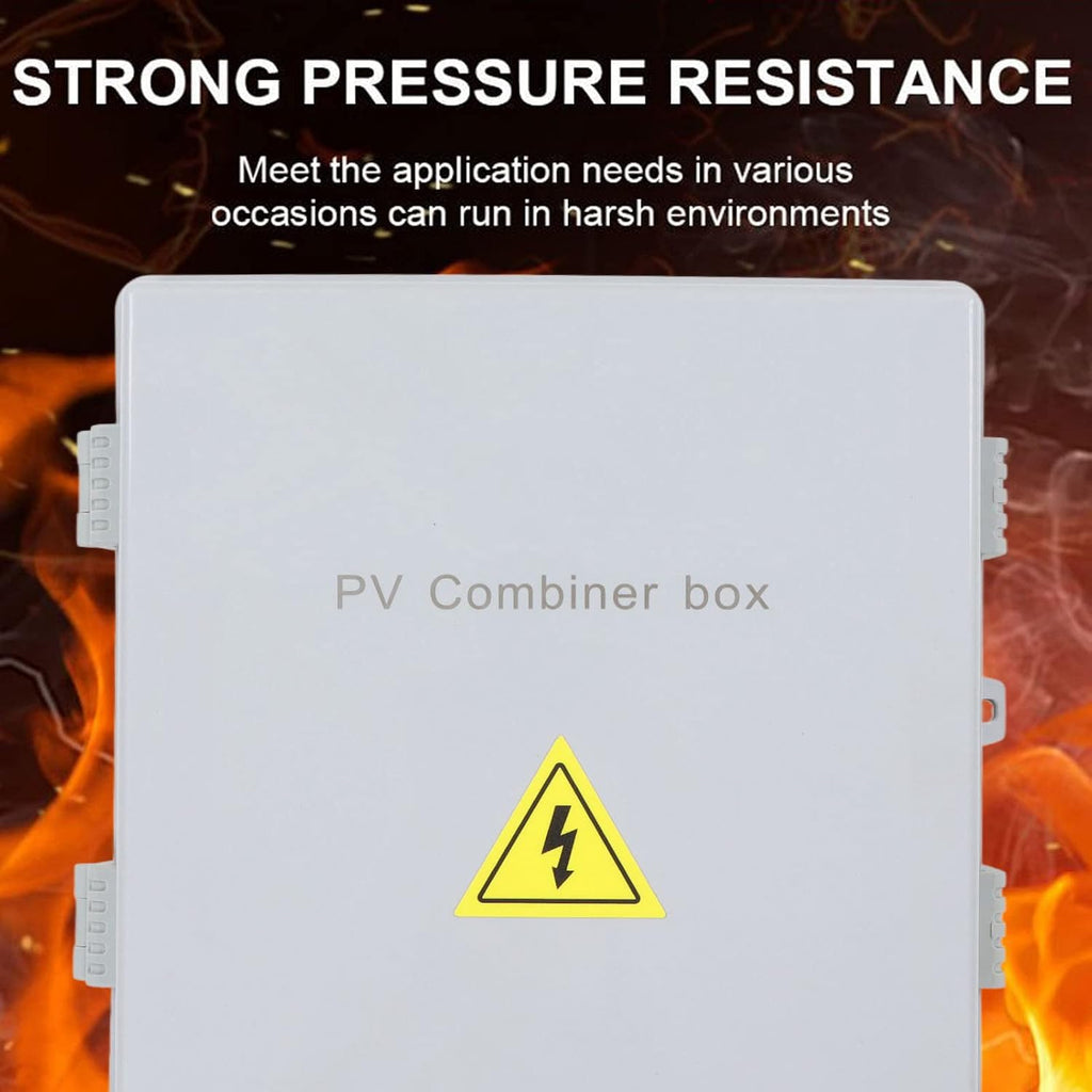 PV Combiner Box for Off Grid Solar Power Systems - 8 String IP65 DC Breaker Box, Photovoltaic Electric Box, Outdoor Use, Weatherproof Design, Solar Energy Solution, 80A Current Rating