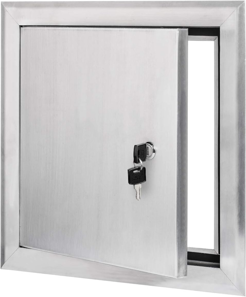 Premier 18x18 Universal Aluminum Access Panel Door with Keyed Latch, Insulated for Exterior Application Use, Wall or Ceiling Mounted for Drywall, Plumbing, Electrical, 2400 Series
