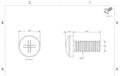 1/4-20 x 5/8' - Pan Head Stainless Steel 18-8 500 pcs Machine Screws B2B