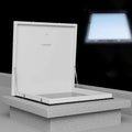 White Ceiling Hatch Lid with Hasp Latch & Gas Shock Strut, Large Building Roof Access Hatch Door, Heavy Duty Manhole/Cellars Exit Cover Plate for Repairs(Inner-L*W-39x39in/100x100cm)