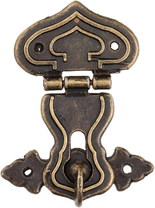 1pc Lock Hasp Hook Metal 5 Screws Antique Bronze 63x47mm Decorative Wooden Box Case Chest Padlock Vintage Iron Hardware