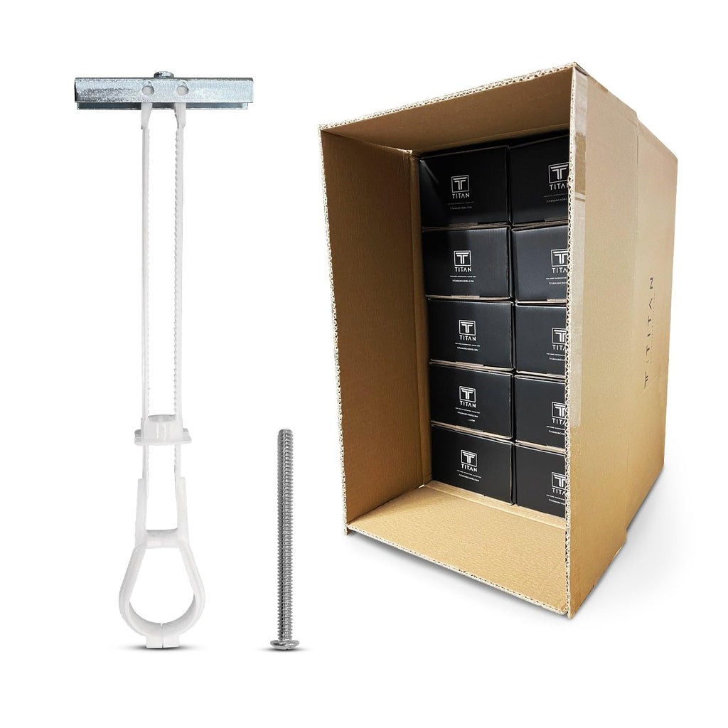 250-Pack 3/16'-24 Heavy Duty Quick Toggle Anchors with Bolts Set | for Drywall, Metal Studs, and Concrete Block | Holds 240+ Lbs. | 250 Toggles + 250 Bolts