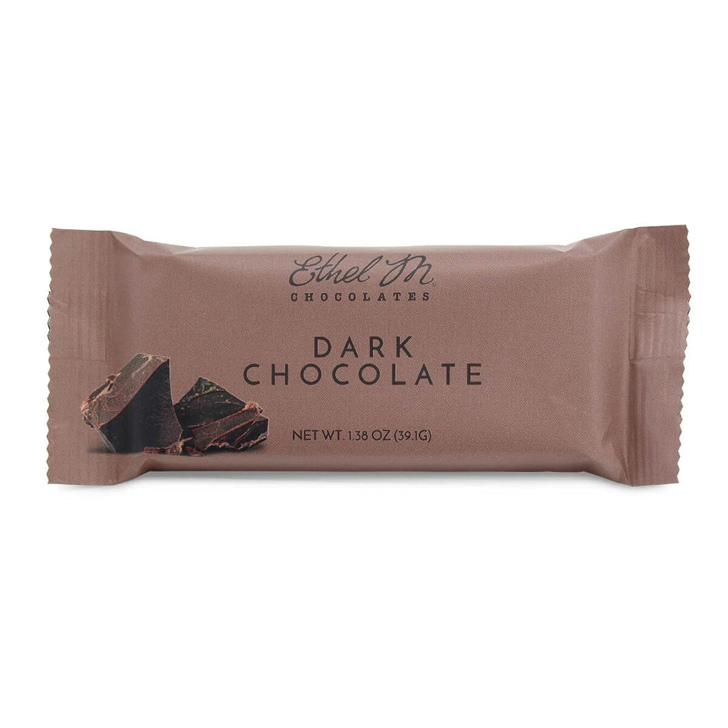 Ethel M Chocolates Premium Dark Chocolate Bars Box of 24 - Individually Wrapped Chocolate Candy Bars