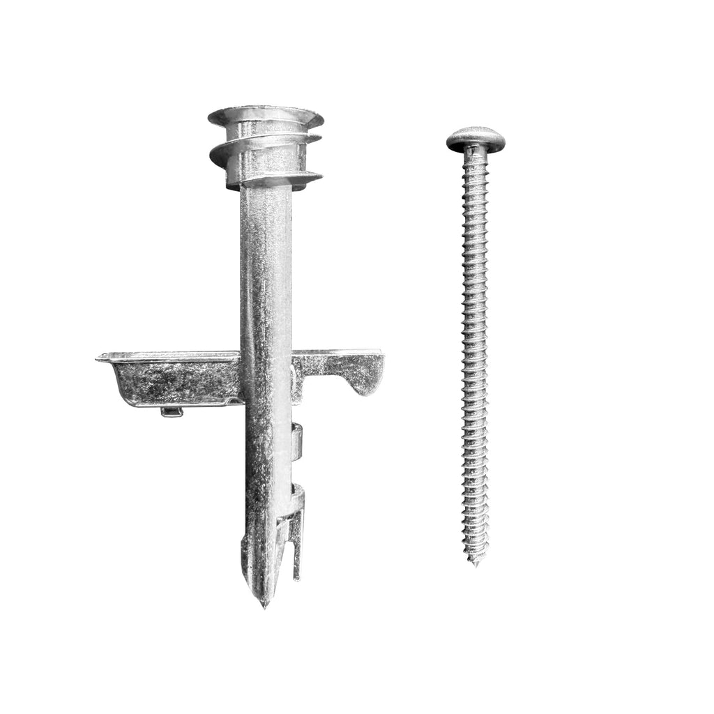 Self-Drilling Toggle Anchors with #8 x 2-1/2' Zinc Screws, 100 lb Capacity - Heavy Duty Drywall Wall Anchors | 600-Pack