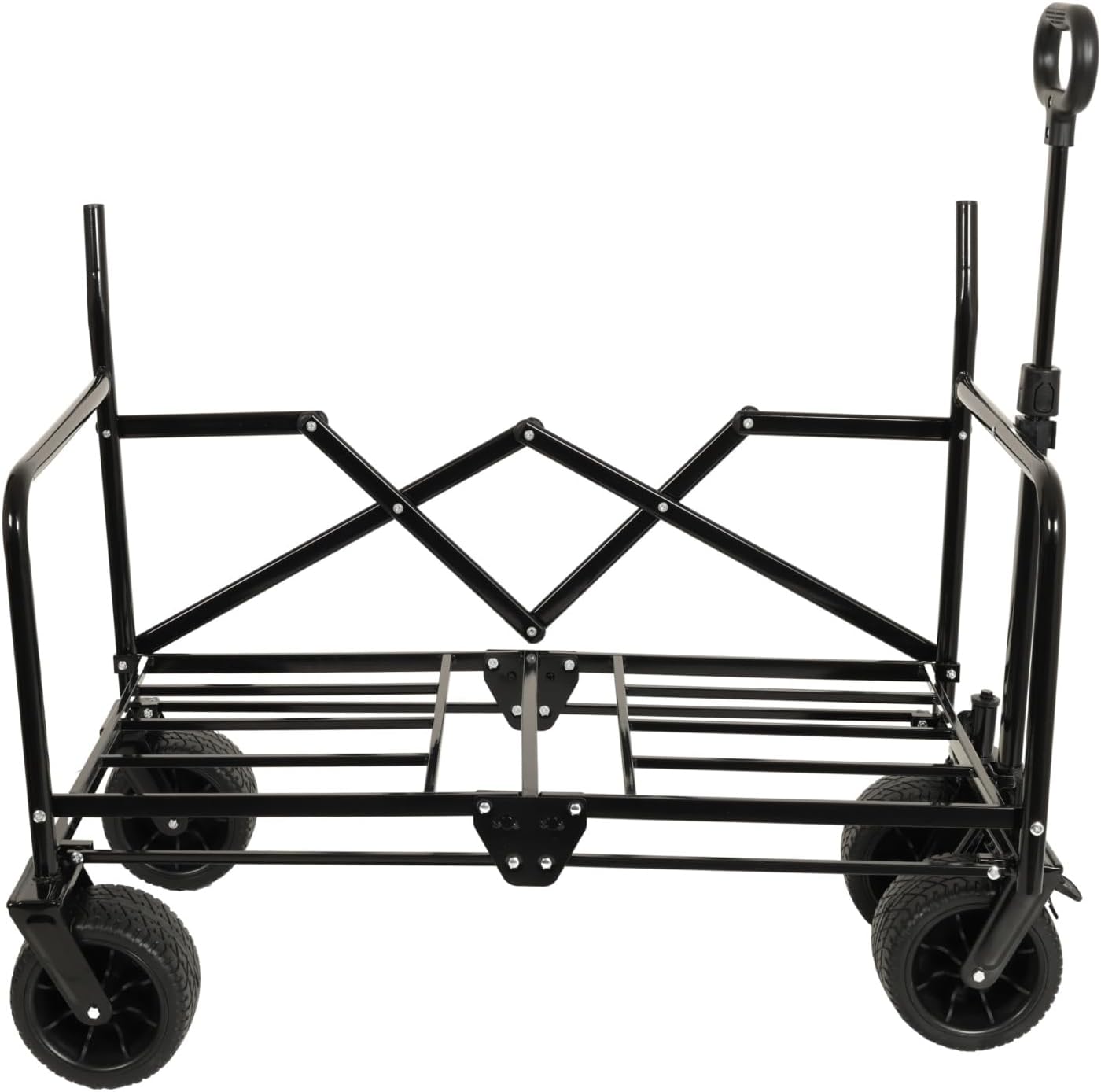 ZenithX 3-in-1 Convertible Folding Wagon Cart with Bench Seat & Storage - 500lbs Heavy-Duty Utility Wagon, 180L Capacity All-Terrain Wheels for Camping, Beach, Sports, Garden, Purple