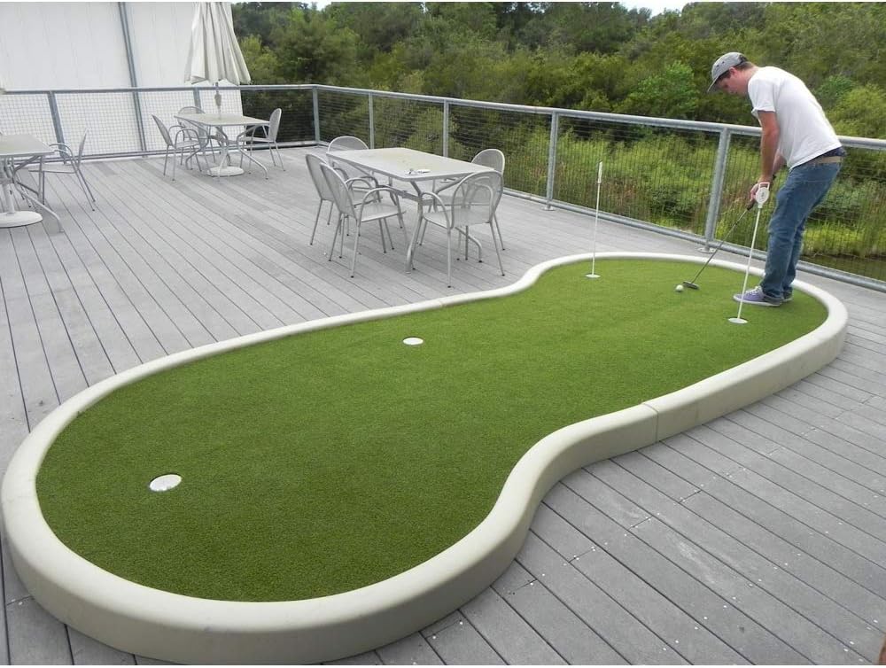 Golf Putting Green/Mat-Golf Training Mat Backyard Golf Artificial Grass Turf 1FTX51FT，Indoor Outdoor Golf Training Mat, Synthetic Fake Grass for Baseball Football Gym Sports