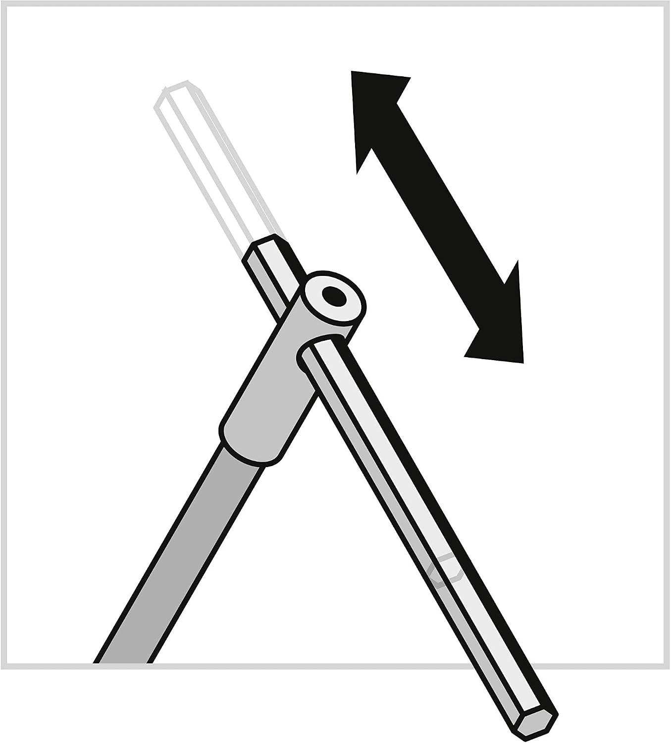 PB SWISS TOOLS T-Handle Allen Wrench Set with Sliding Cross-Handle PB 1204.Set 6 | 100% Swiss Made | Hexagon Screwdriver Set 2.5/3/4/5/6 mm for Screwdriving Work in Industry and Handcraft