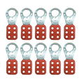 10pcs KRM LOTO - Vinyl Molded Coated HASP - Small - JAW Dia - 25 MM - RED