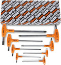 Beta 96T SAE (Inch) T-Handle Hex Key Wrench 8-Piece Set | High Torque Ergonomic Allen Wrench |Dual Hex Tips | Drop Prevention Hole | Industrial Strength | Made in Italy | 3/32-3/8'