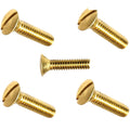 Solid Brass Commercial Slotted Oval Head Machine Screws Kit Hardware 1/4-20 X 1/2' Pack of 1000 Fastener Set LS23022F