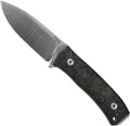 LionSTEEL M4 Fixed Blade FatCarbon Glow in the Dark Carbon Fiber Handle Scales, Full Extended Tang Construction, M390 Steel Blade, Triple Stitched Leather Sheath, KAVISO Exclusive