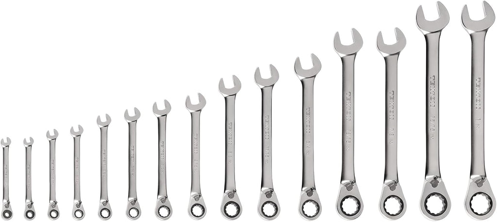 TEKTON Reversible 12-Point Ratcheting Combination Wrench Set, 15-Piece (1/4-1 in.) | WRC94001