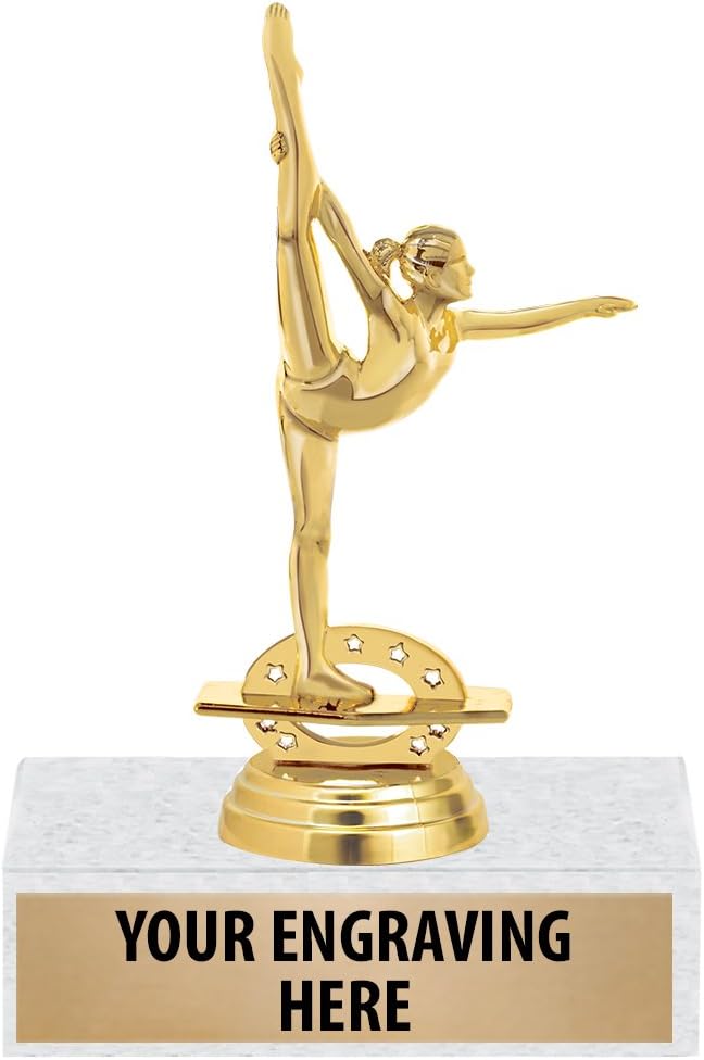 Crown Awards 6' Gold Gymnastics Trophies - Girls Gymnastics Leghold Award Trophy