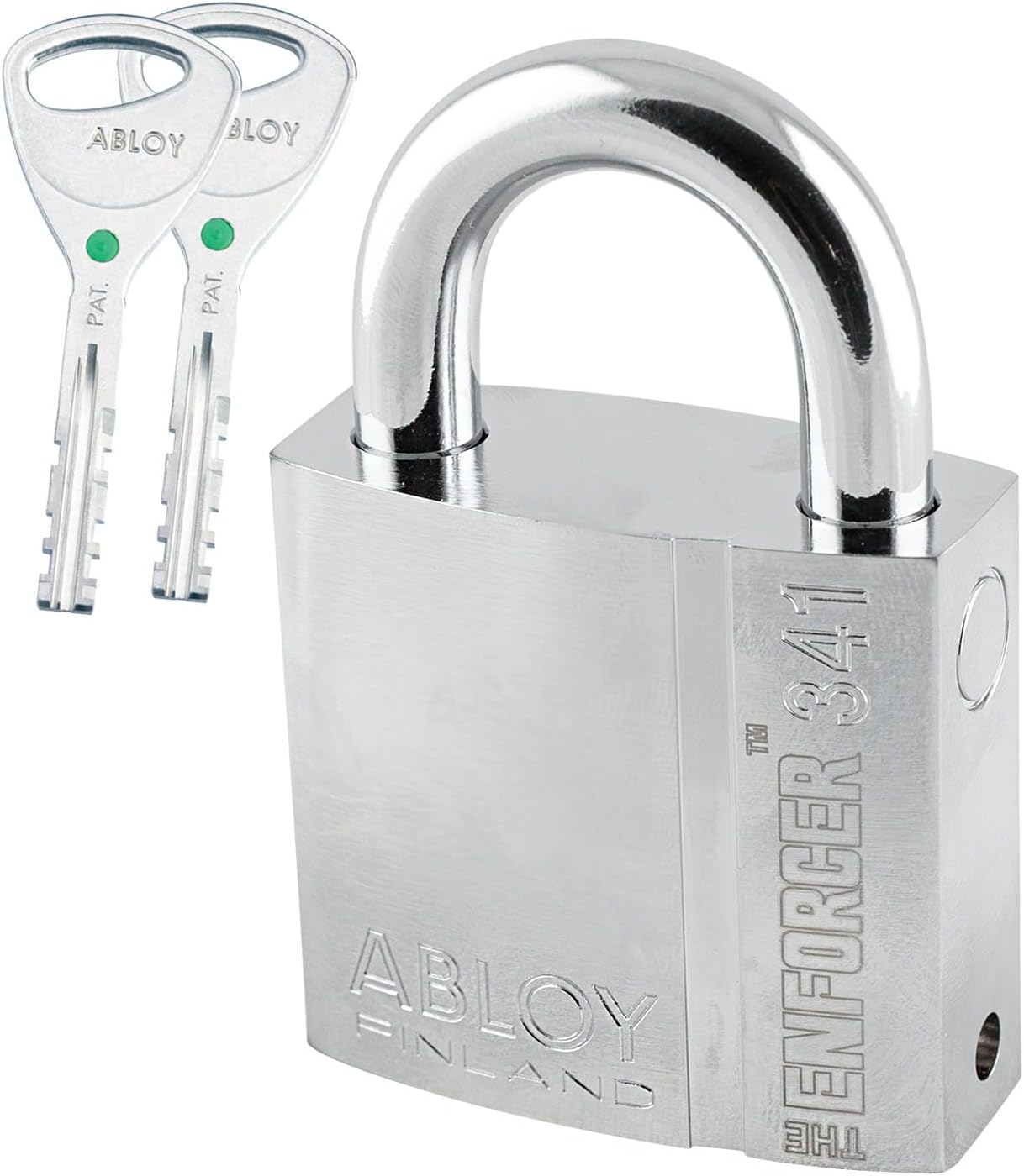 ENFORCER ABLOY 341-25 Padlock -1' (25mm) Shackle Clearance, 25/64' (10mm) Thick Boron Steel Shackle, 2.24' (57mm) Heavy-Duty Padlock for Trailers, Containers, Rail - Ultimate Protection