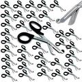 Set of 250 Trauma Shears Medical Supplies 7.25' for Paramedics Made of Stainless Steel Nurse Bandage Scissors Comes with Deep Serrations for Cutting Gauze, Tape, Clothing, Bandages, Straps - BLACK