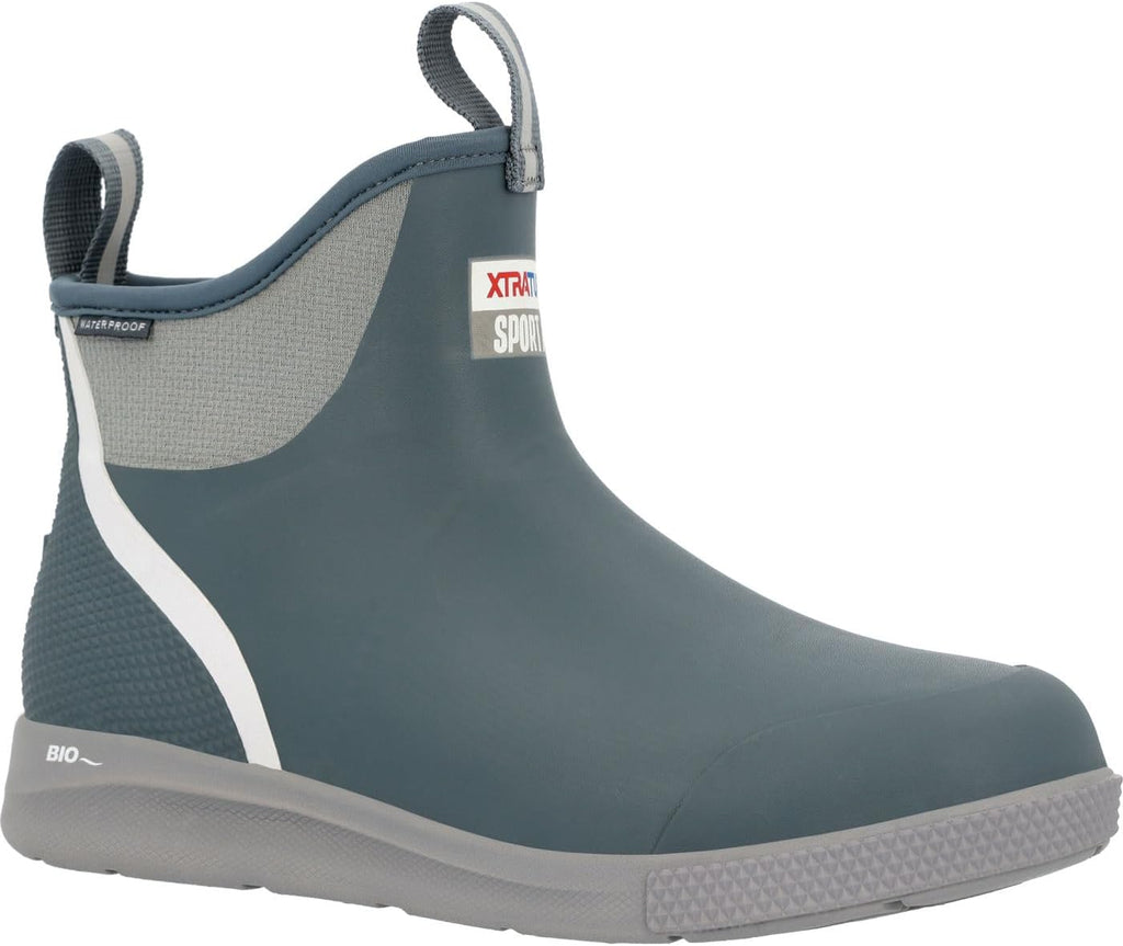XTRATUF 6' Men's Ankle Deck Boot Sport - 30% Lighter, 100% Waterproof Rubber Fishing Footwear - Non-Marking, Slip-Resistant Outsole - Moisture-Wicking Liner