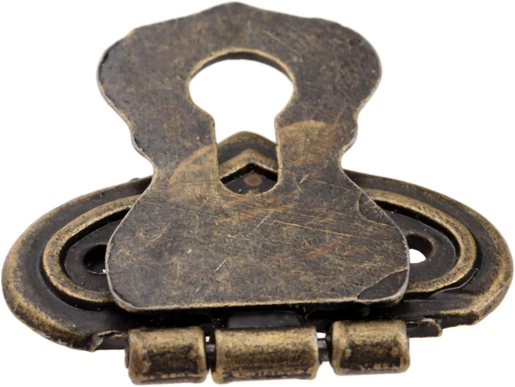 1pc Lock Hasp Hook Metal 5 Screws Antique Bronze 63PB9rrtage Iron Hardware