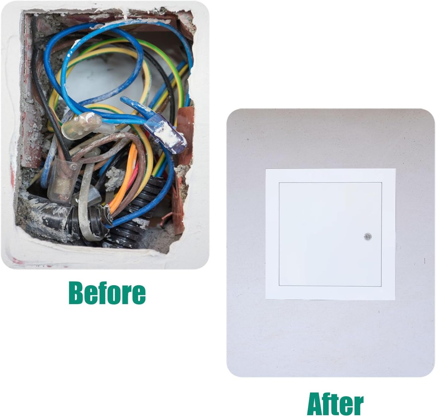 Metal Ceiling Wall Hatch Access Panel, Electrical Attic Door with Lock and Key White, Drywall Access Door Panel Service Cover Plate(12x22in(305x559mm))