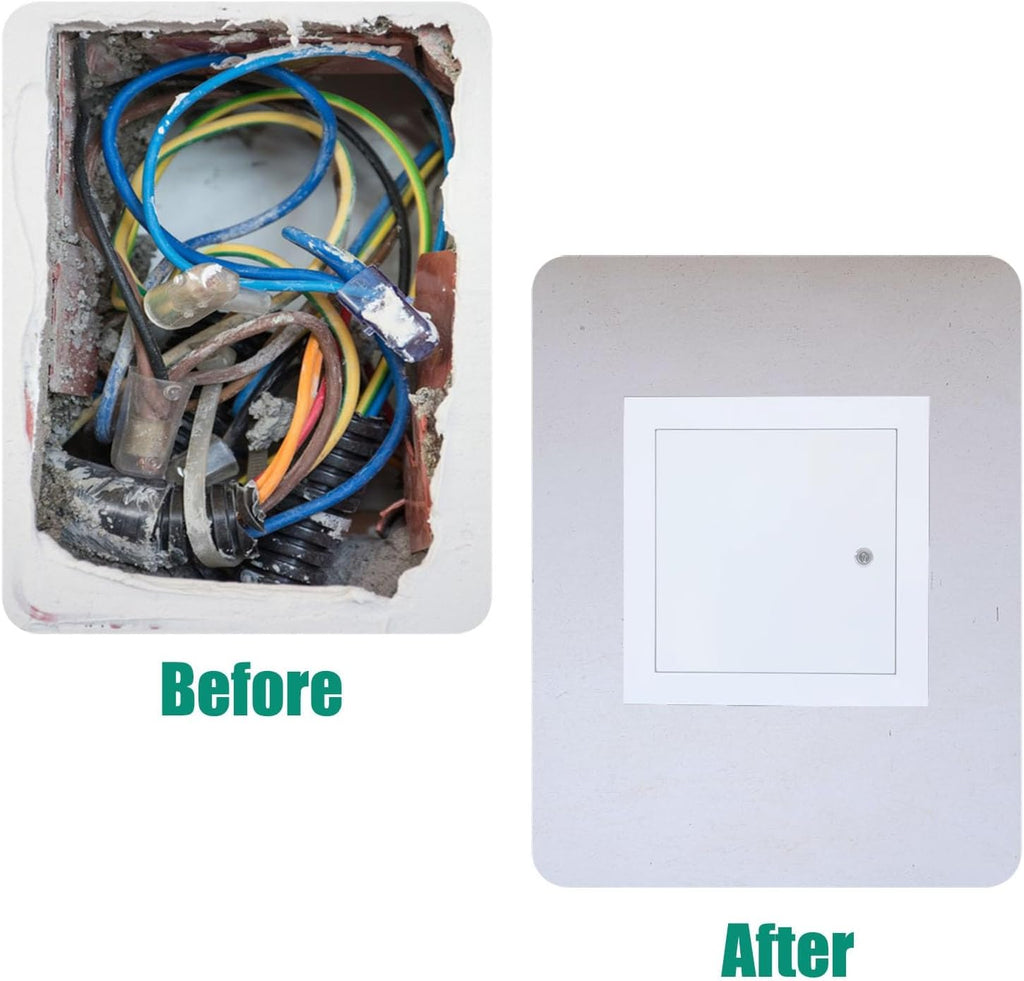 Metal Ceiling Wall Hatch Access Panel, Electrical Attic Door with Lock and Key White, Drywall Access Door Panel Service Cover Plate(20x24in(508x610mm))