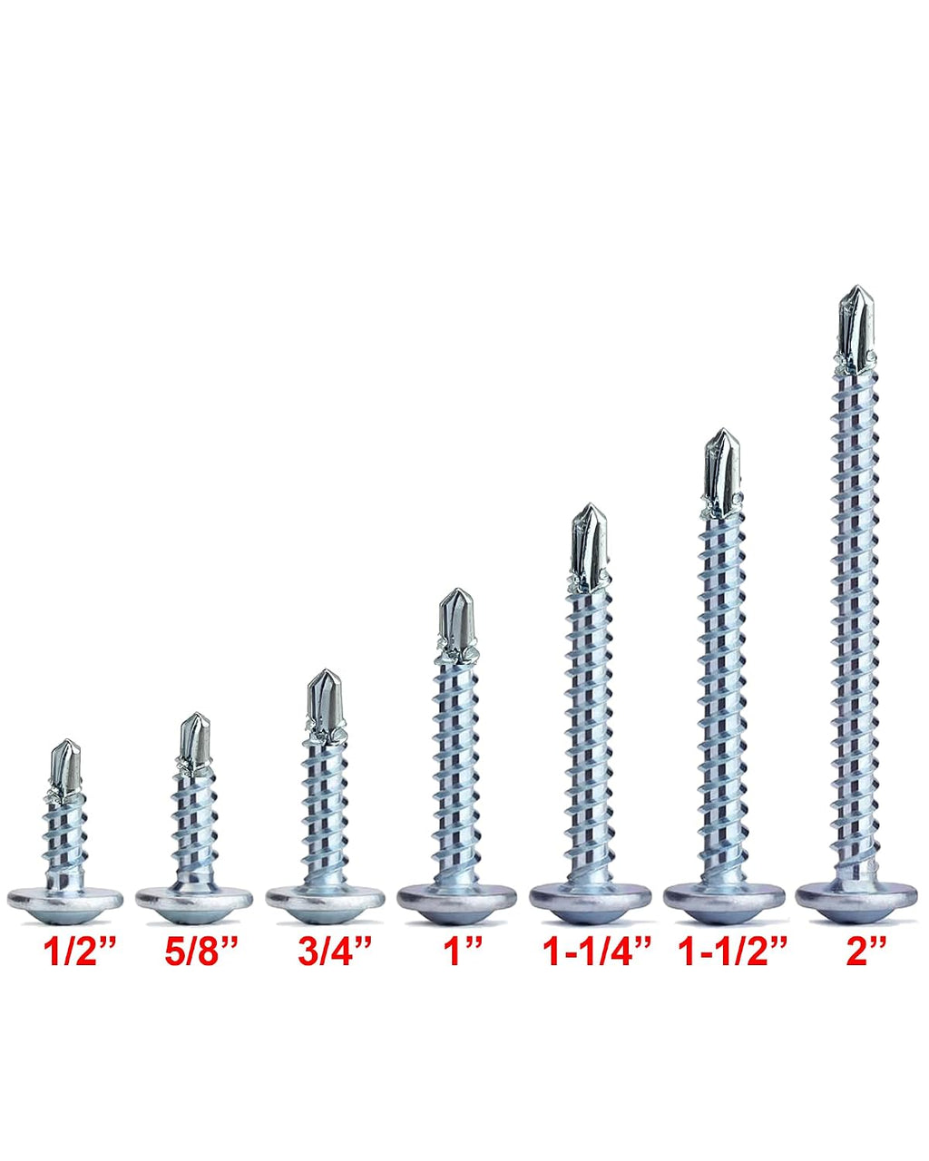 #8 x 3/4' Zinc Plated Phillips Wafer Modified Truss Head Self Drilling Sheet Metal Dura-Screws (1 CASE, 8000 PCS)