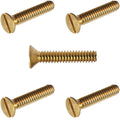 1/4-20 x 5/8' - Solid Brass Flat Head Slotted 100 Pcs Machine Screws B2B