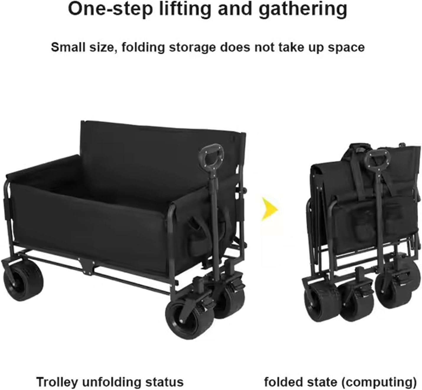 Foldable Wagon Converts to Bench Seat & Utility Cart, 265lbs 120L Storage for Camping, Beach, Picnics Durable Outdoor Gear for Families & Campers