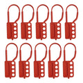10pcs KRM LOTO - DE-Electric Multi Device HASP with 4 Holes -RED