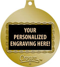Crown Awards Gymnastics Medals, 2' Gold Female Gymnastics Medal Award with Free Custom Engraving Prime