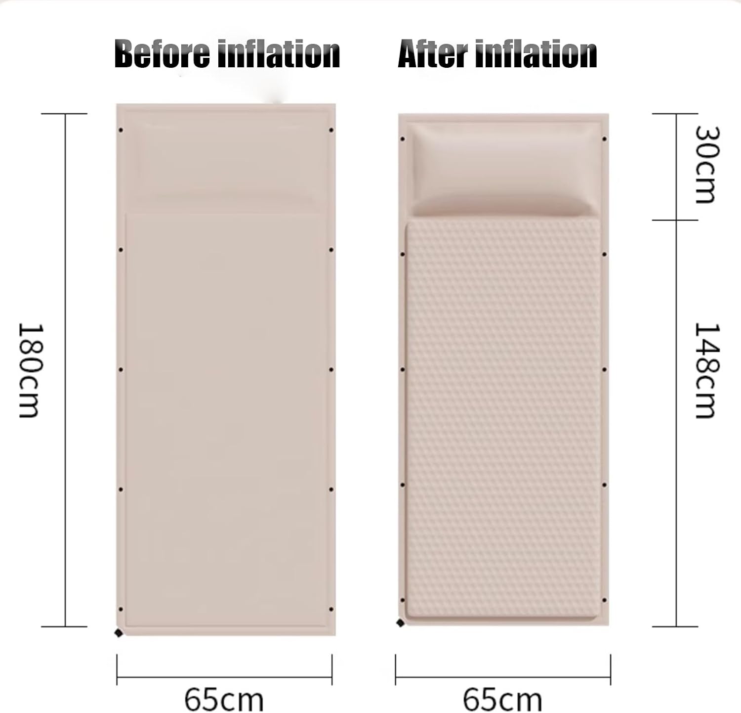 Car Air Mattress Foldable for Jaguar XF Sportbrake X260 X250 Sport Brake Wagon Estate 2013-2025, Back Seat Camping Bed Breathable Airbed Auto-Inflation,Beige Twin