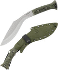 Condor Tool & Knife K-tact Kukri Knife - 1075 High Carbon Steel - Gardening Machete - Micarta Handle - Kydex with Leather Belt Loop Sheath - 6mm Thick - 10in Blade - 32.4oz