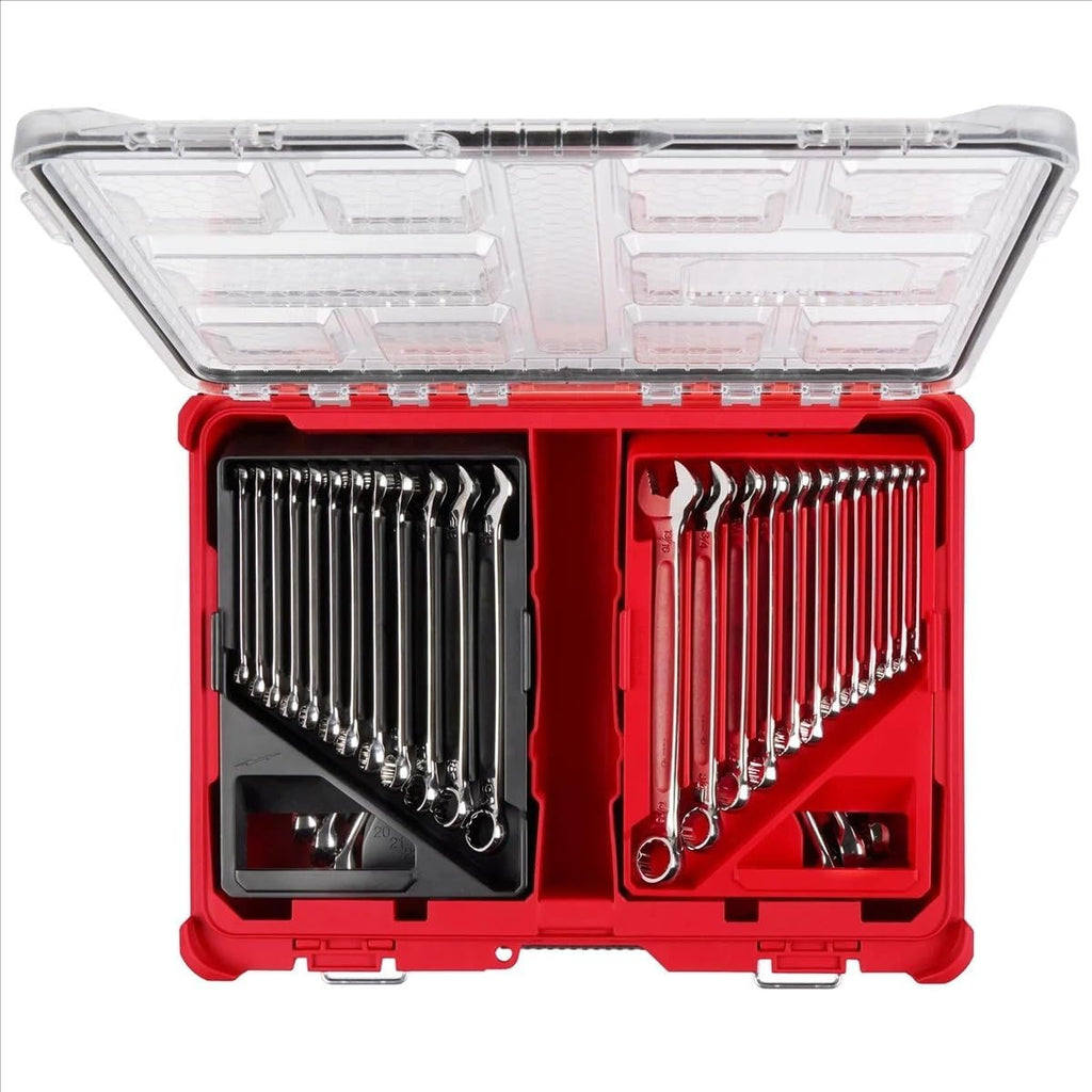 30pc 48-22-9485 Combination Wrench for Milwaukee Metric & SAE Wrench Set with PACKOUT Organizer
