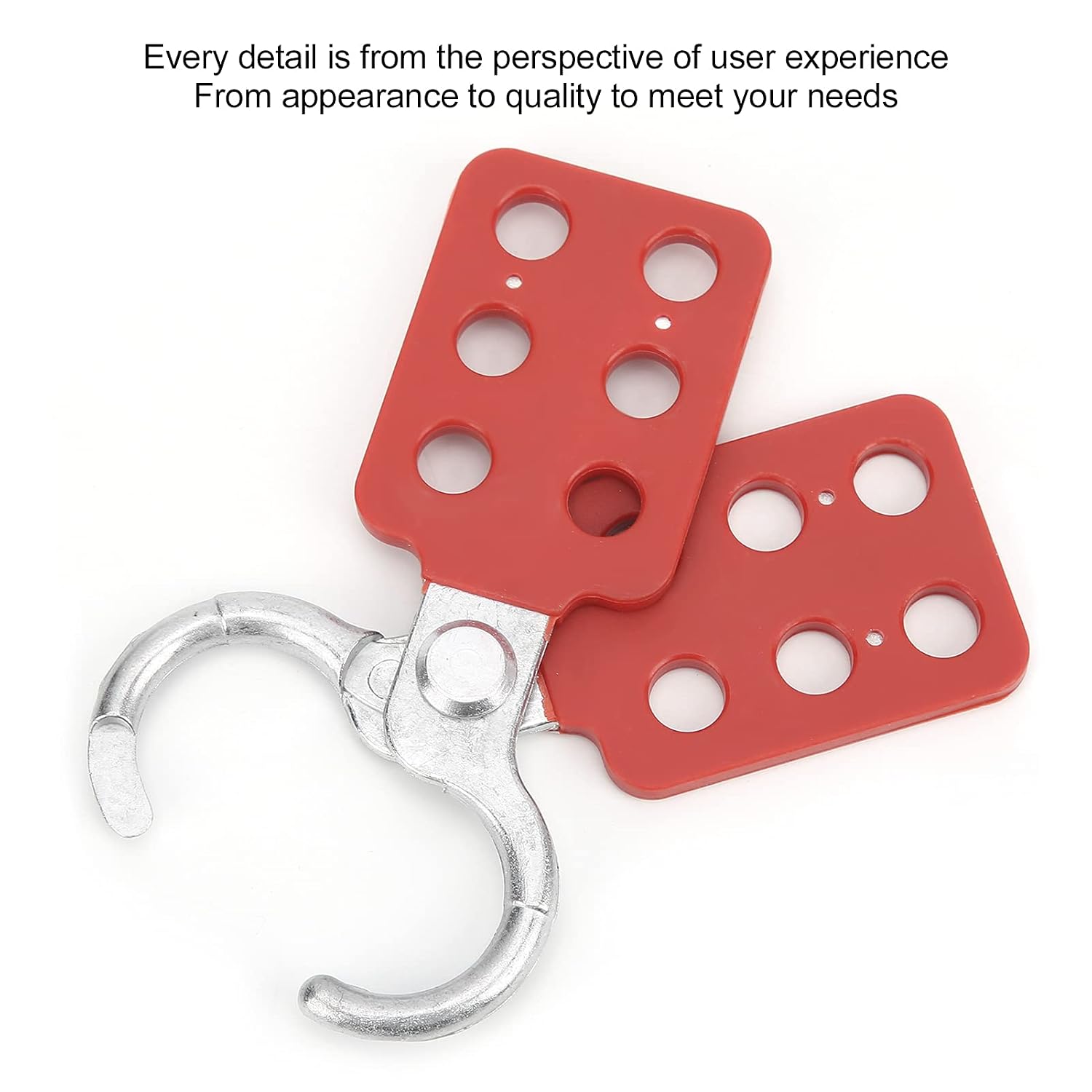 Lockout Tagout Safety Hasp, 20Pcs 1.0in Sturdy Nylon PA and Aluminum Padlock with Extended Jaw, 6 Holes Red Loto for Industry Electric Power Coal Mine